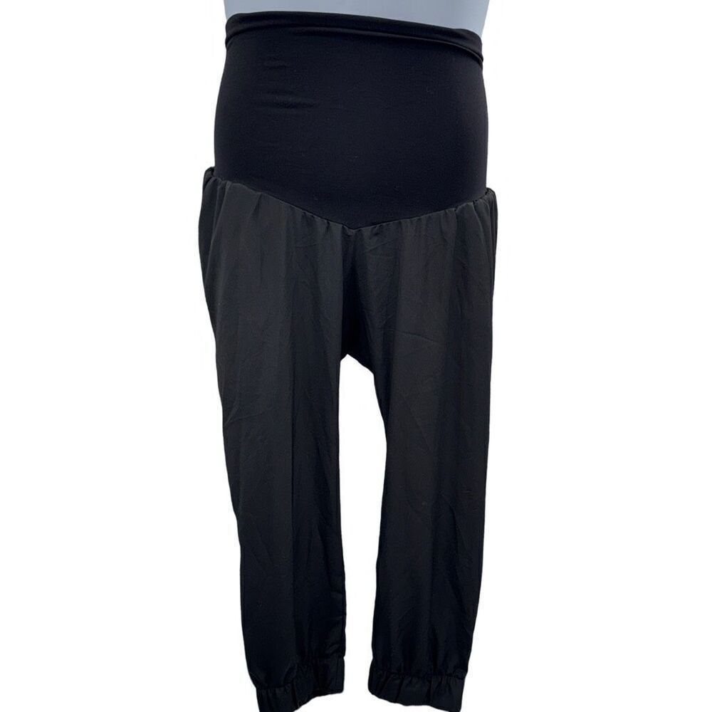 Maternity Joggers Pants Size Large‎ NWT Black Sjobeck P Collection Silk